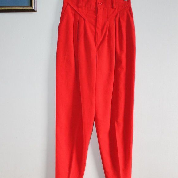 1980s Red Trousers / 24W / Editions Lifestyle - Picture 3 of 6